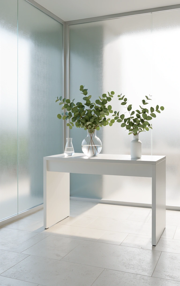 Minimalist clinical consulting space in Basel